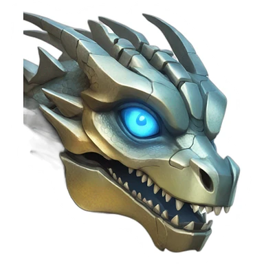 Cyborg dragon sticker