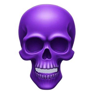 Purple skull emoji  sticker