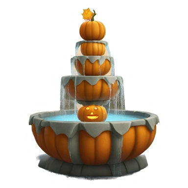 pumpkin fountain sticker