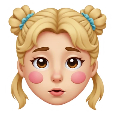 Scrunchy nose with blushing sticker