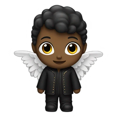 angel in black clothes sticker