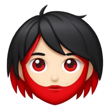 seta preto e vermelha sticker