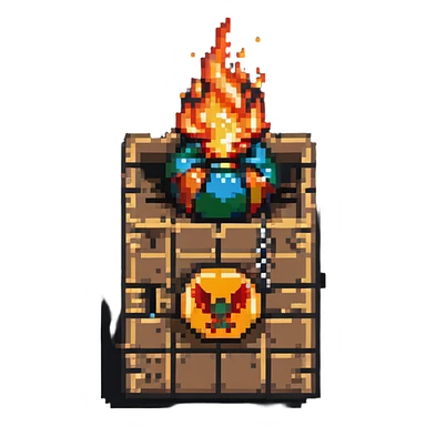 power up crate with bomb and fire symbol sticker