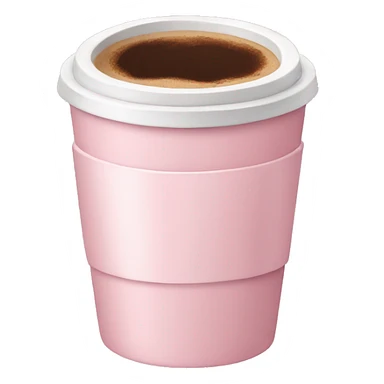 pastel pink coffee sticker