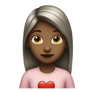 Girl with heart sticker