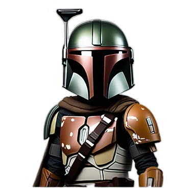 Mandalorian says "no" sticker