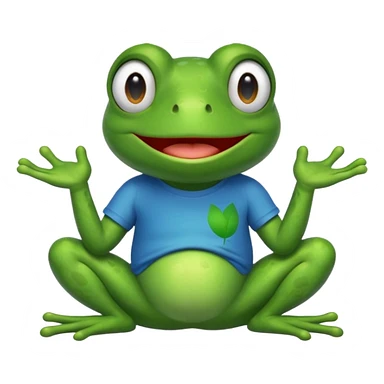 frog with tshirt sticker
