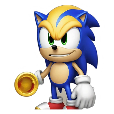 sonic con un letrero que diga Mateo sticker