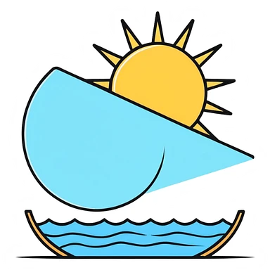 Sun and glass sticker