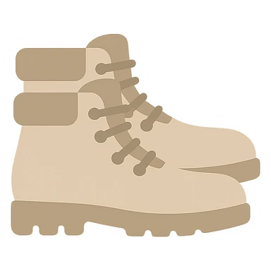 beige hiking boots sticker