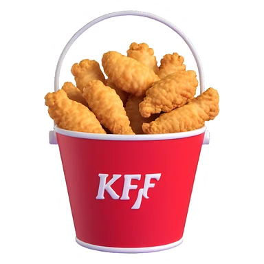 KFC bucket of fried chicken with extra crispy texture sticker