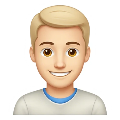 cool caucasian programmer with smile sticker