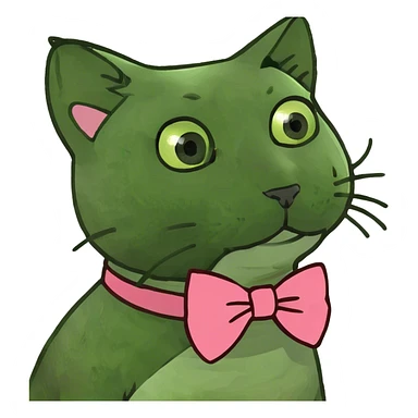 Cat with a bow sticker