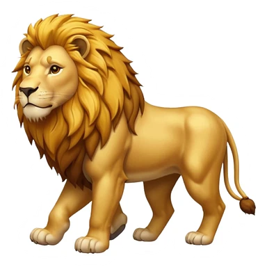 lion walking sticker