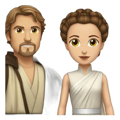 Anakin Skywalker with Padme sticker