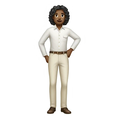 person wearing cream trousers sticker