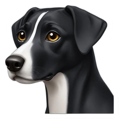 black lab whippet sticker
