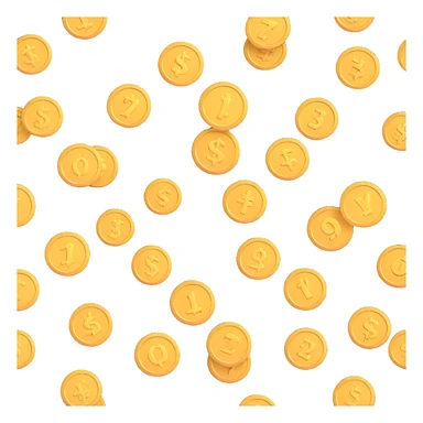 few golden coins sticker