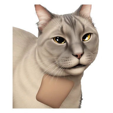 realistic black cat portrait sticker