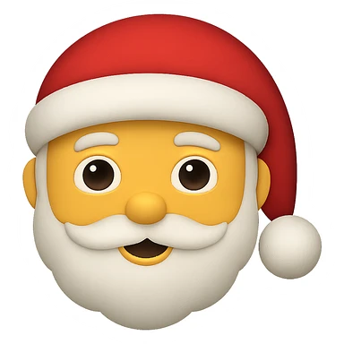 Christmas santa claus emoji, remove background sticker