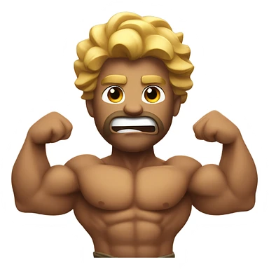 Hurcules flexing his muscles sticker