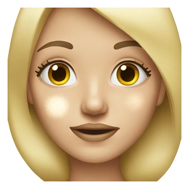 Blonde girl with powder on nose sticker