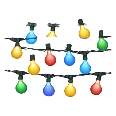 string of christmas lights sticker