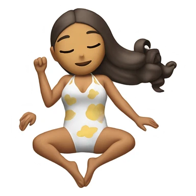 laying down full body Ariana Grande sleeping one piece swim suiting sticker