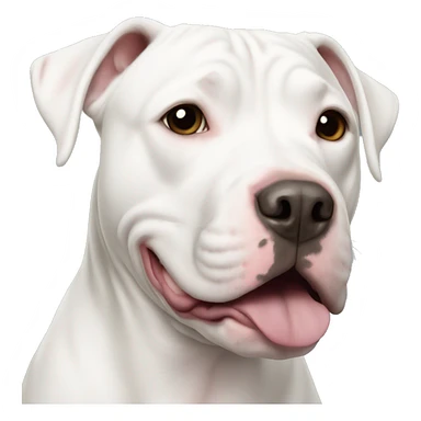 White pit bull sticker