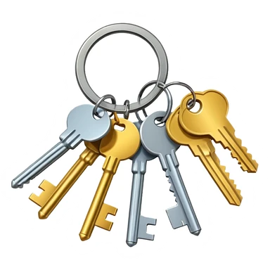 schlüsselbund mit vielen schlüsseln sticker