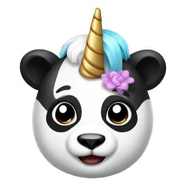 an pandacorn. an mix between panda and unicorn. sticker