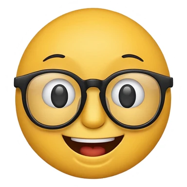 make a black emoji of  Smart smiley with glasses stock vector  sticker