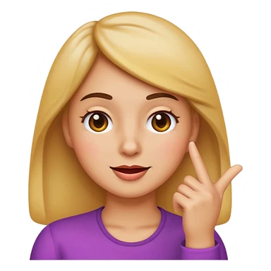 emoji with hand under chin, making a nah gesture, winking, slight smirk, colorful, simple, Apple style sticker