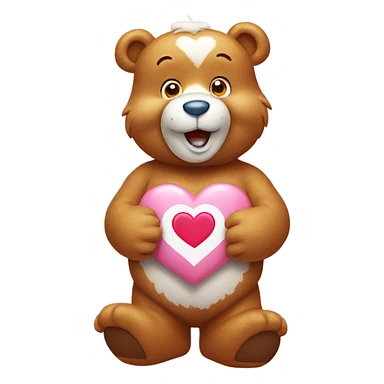 Care bear with heart  sticker
