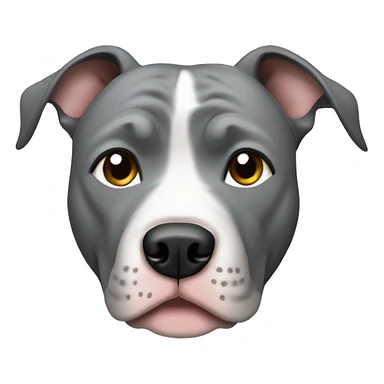 Gray pitbull sticker