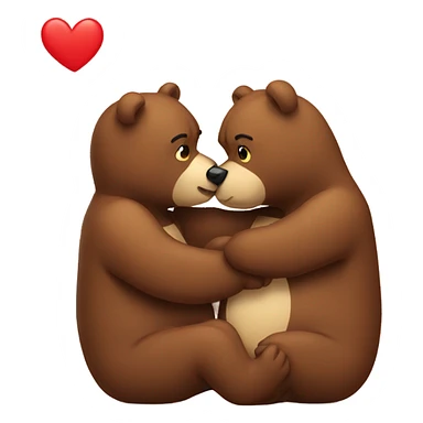 Kissing bear  sticker