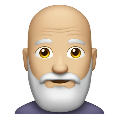 Grey bearded man with bald head sticker