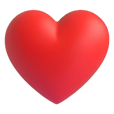 red heart 3D emoji sticker