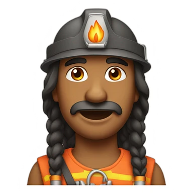 indian fire man sticker