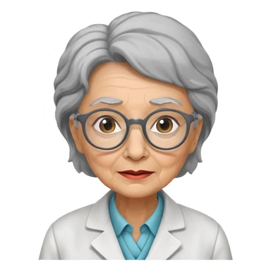 scientist professor old woman sticker