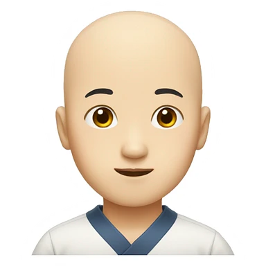 Korean boy bald sticker