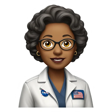 Annie Easley, NASA scientist uniform, no glasses sticker