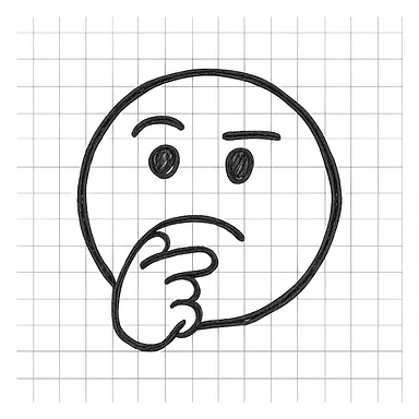 emoji biting index finger sticker