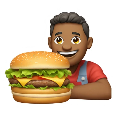 John pork eating burger sticker