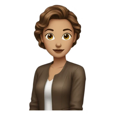 Fashion woman with brown hair  sticker