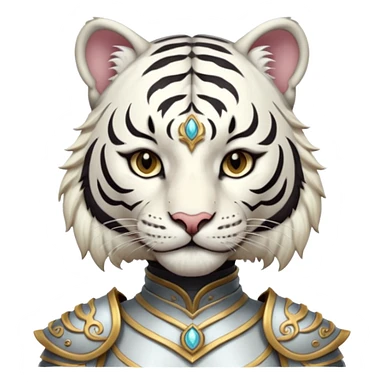 ESO Female white tiger khajiit leader of the umbral rose  sticker