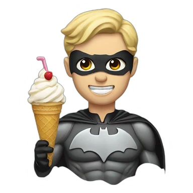 Batman with ice cream  sticker