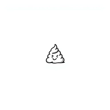hand-drawn doodle style poop emoji sticker