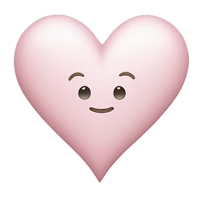 Pastel pink heart with white b sticker