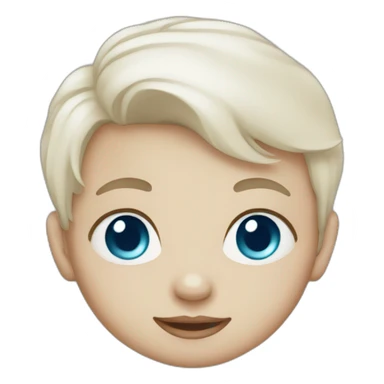 white baby blue eyes sticker